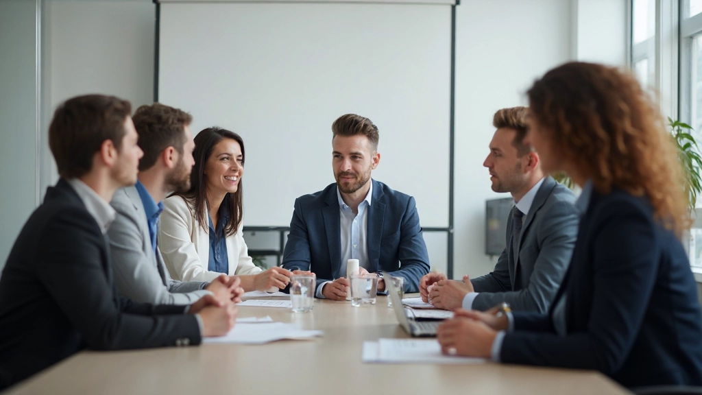 Diverse team of HR professionals in training session learning new management techniques