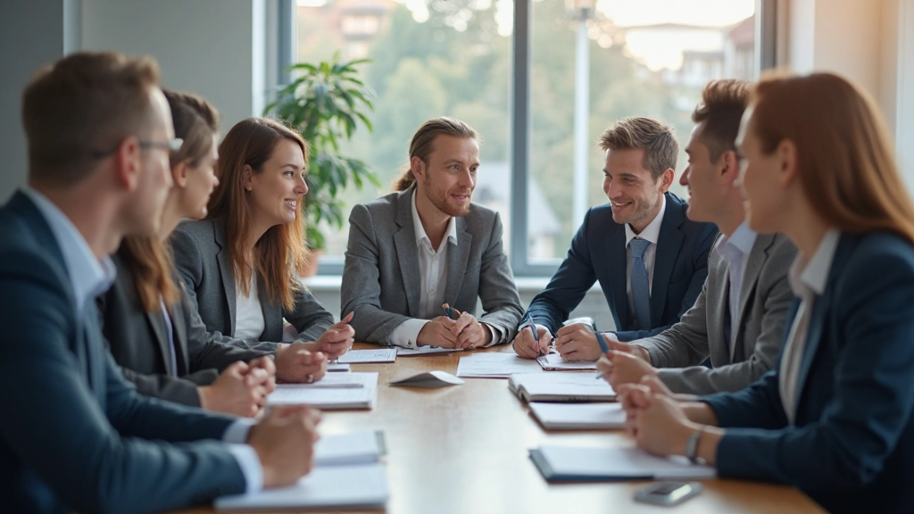 Leadership development program workshop with diverse participants engaged in interactive training session